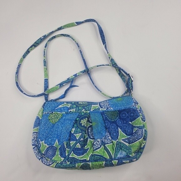 Vera Bradley Frannie in Doodle Daisy  Small Crossbody Shoulder Bag  5x9 - Picture 1 of 3